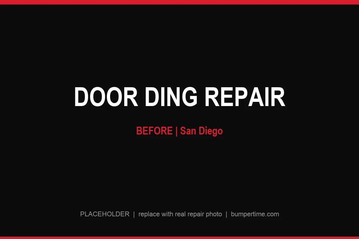 Door Ding Repair in San Diego, damage example, the kind of problem we fix