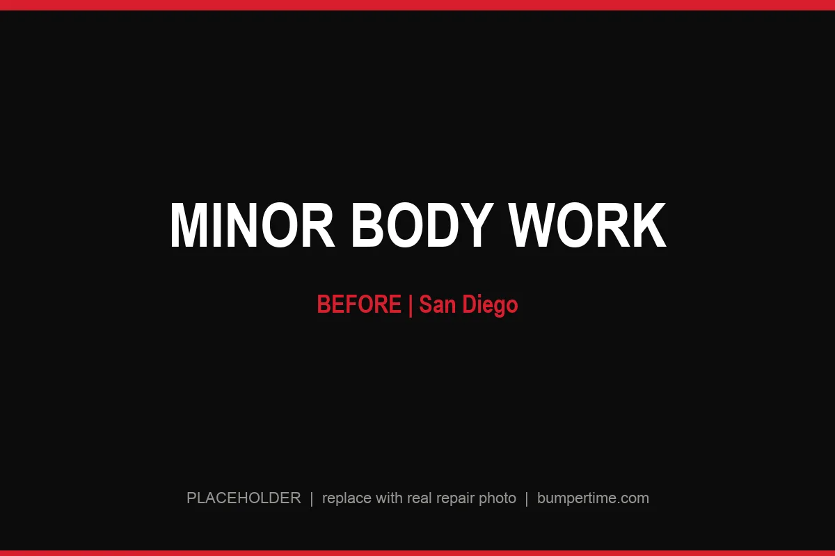 Minor Body Work in San Diego, damage example, the kind of problem we fix