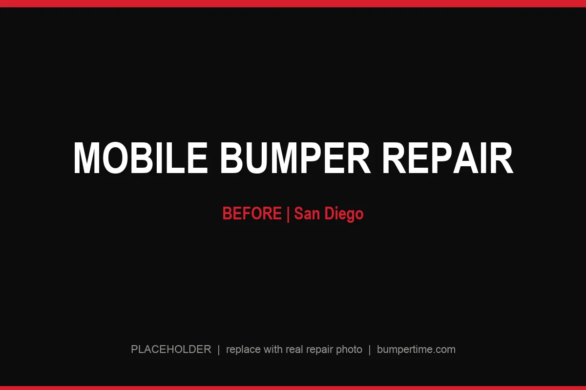 Mobile bumper repair in San Diego, scraped rear bumper before repair